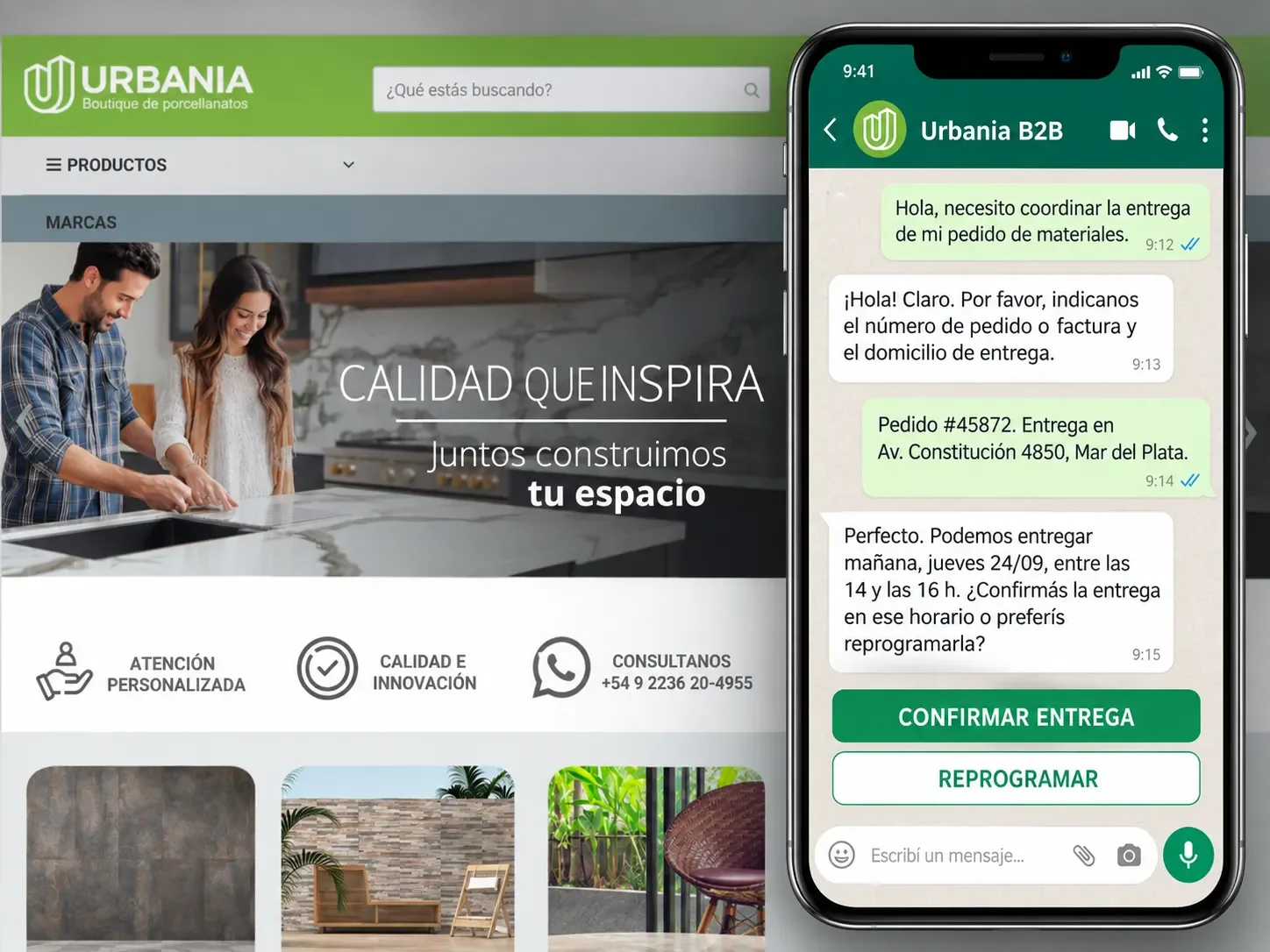 WhatsApp: el agente coordina y reprograma la entrega de un pedido