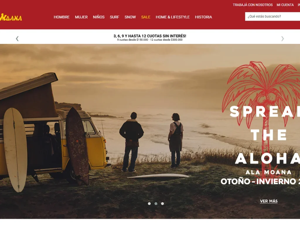 Captura del sitio de World Sports - Alamoana