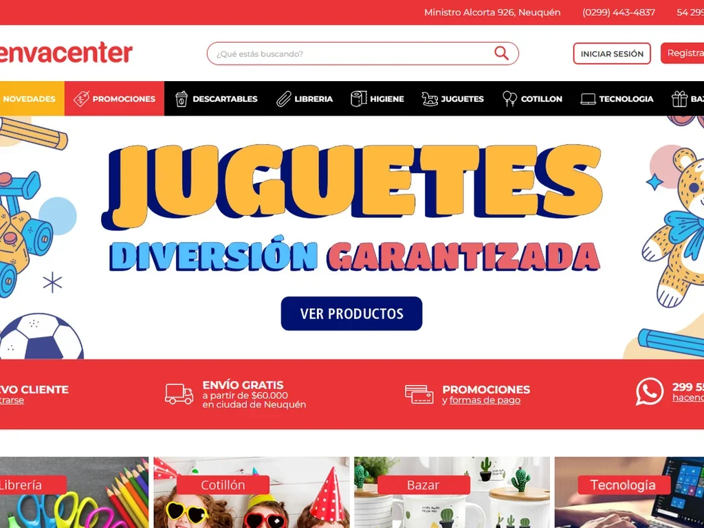 Captura del sitio de Envacenter