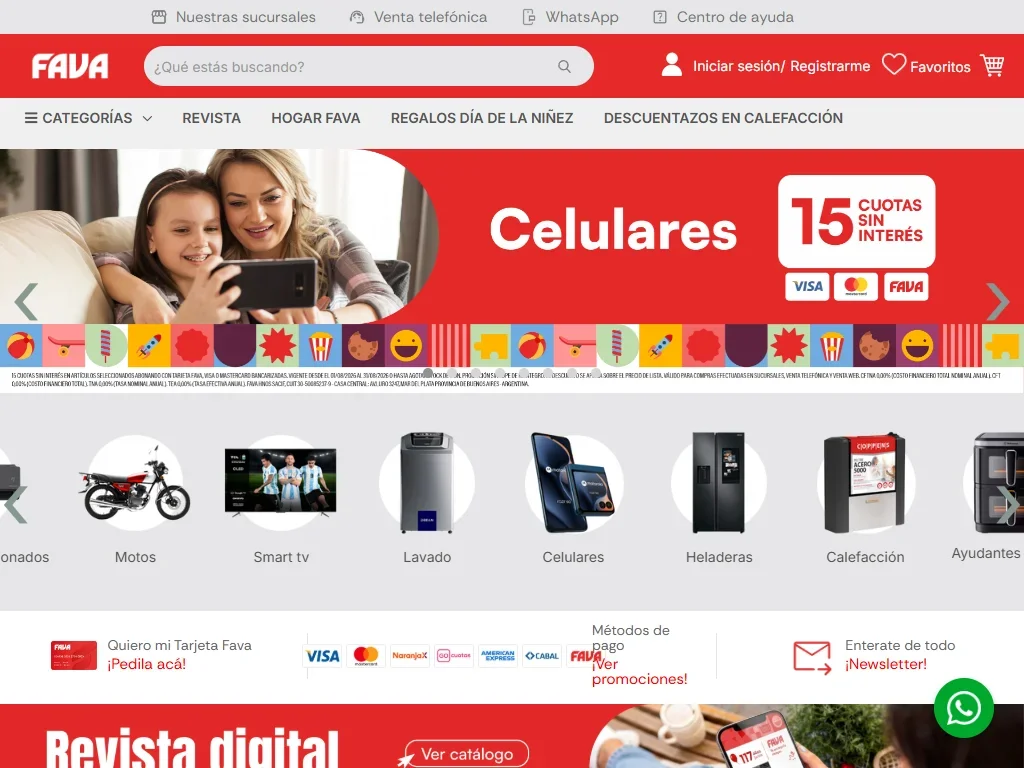 Captura del sitio de Grupo Fava
