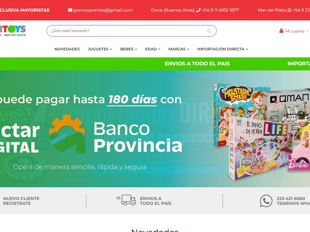 Captura del sitio de Giantoys