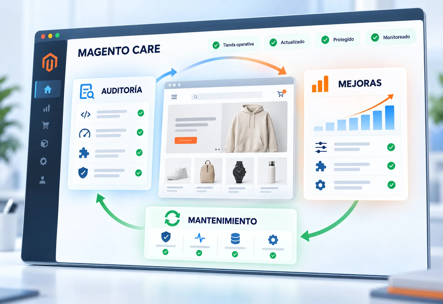 El ciclo de Magento Care: auditoría, mejoras y mantenimiento continuo de una tienda Magento